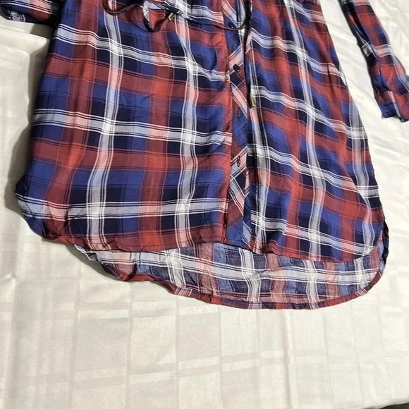 Y2K NWT, dress, plaid, ombre,cowgirl,preppy clueless,button front,academia - Picture 10 of 14